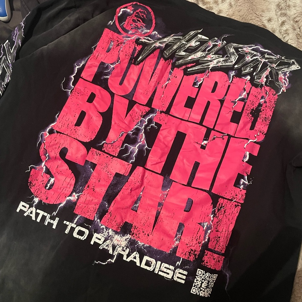 Black and Pink Graphic Long Sleeve Tee